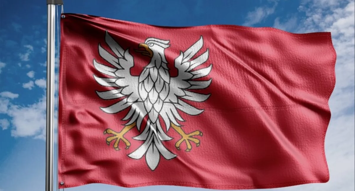 Z Mazowsza, flagi Polski wywieśmy Flagę Mazowsza - zdjęcie, fotografia