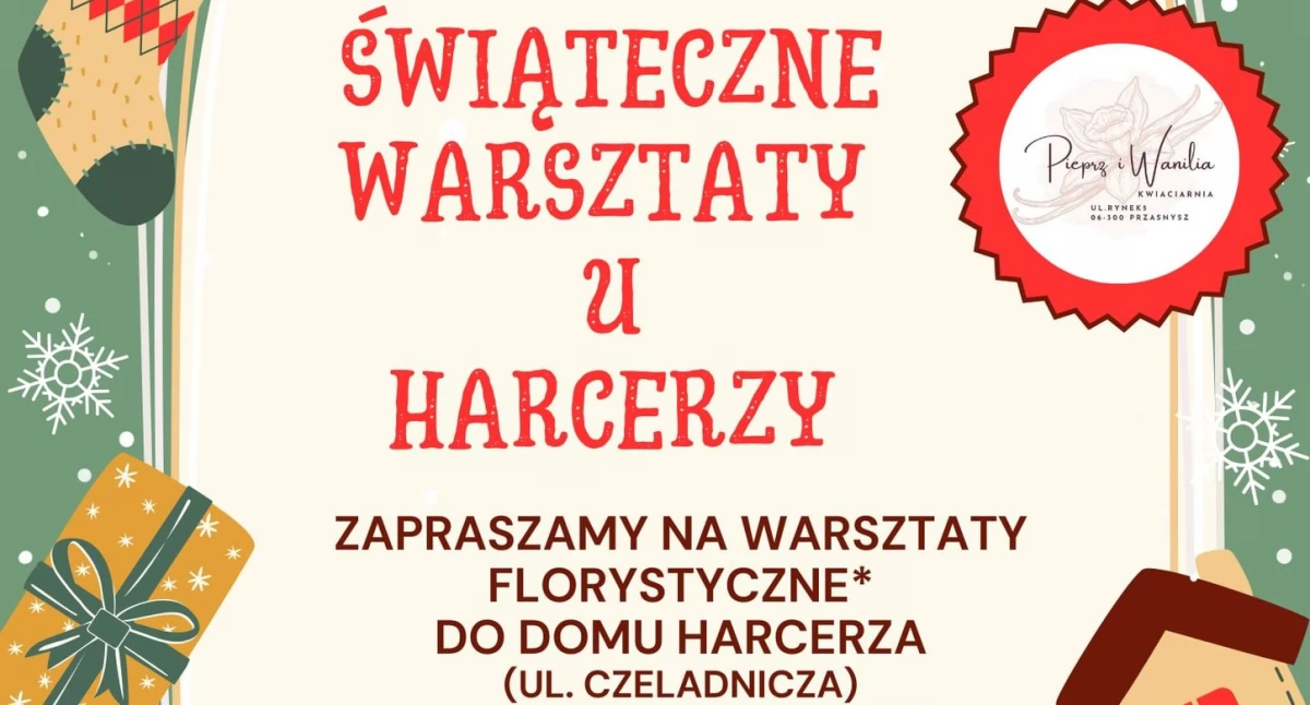 Warsztaty, Świąteczne warsztaty harcerzy zaproszenie - zdjęcie, fotografia