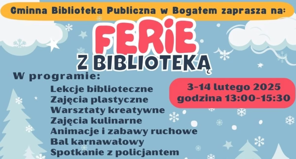 Warsztaty, Ferie Biblioteką Bogatem - zdjęcie, fotografia