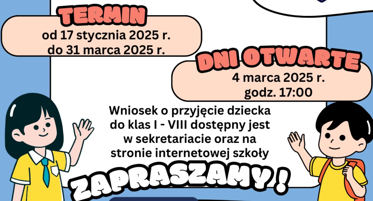 Szkoły podstawowe, Ruszyła rekrutacja przasnyskiej Piątki Przyjdź Otwarte! - zdjęcie, fotografia
