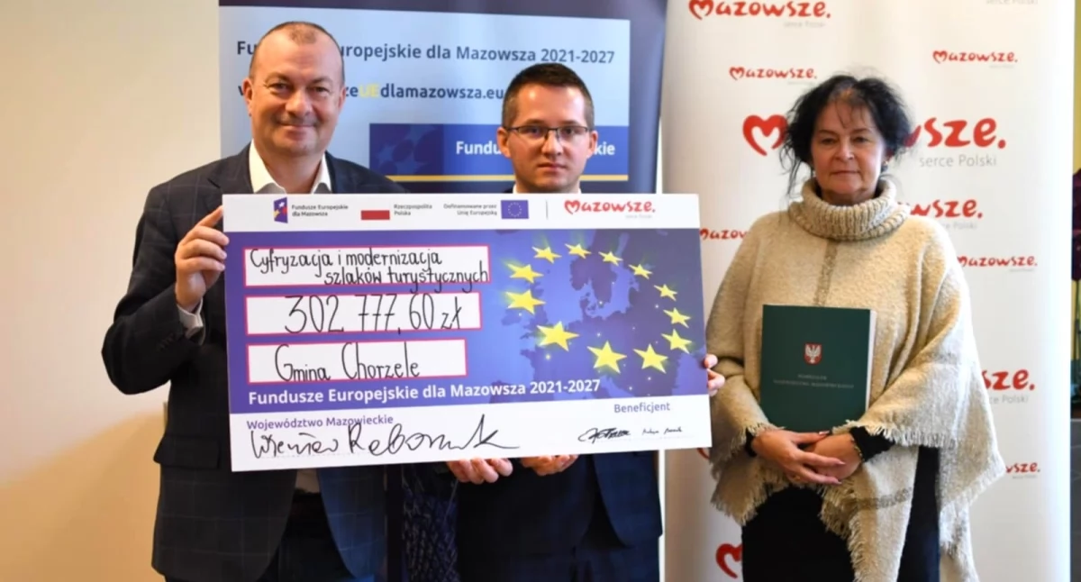 Burmistrz - Rada - Miasto, Cyfryzacja modernizacja szlaków turystycznych gminie Chorzele Podpisano umowę dofinansowane - zdjęcie, fotografia