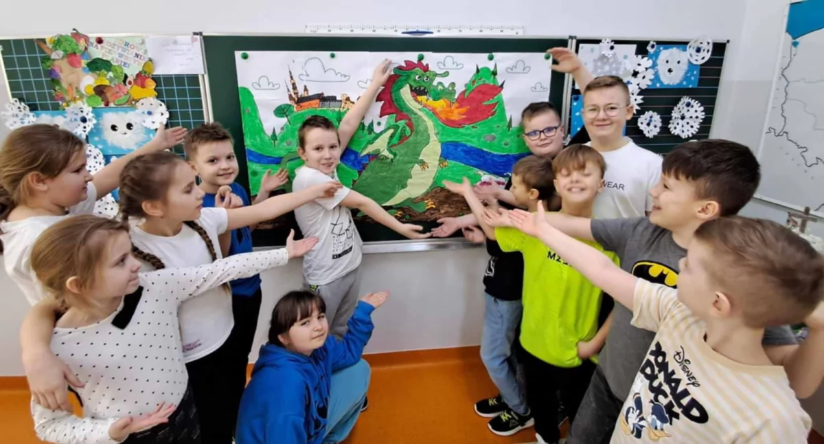 Szkoły podstawowe, Projekt klasy Poznajemy Kraków Szkole Podstawowej Nowej Krępie - zdjęcie, fotografia