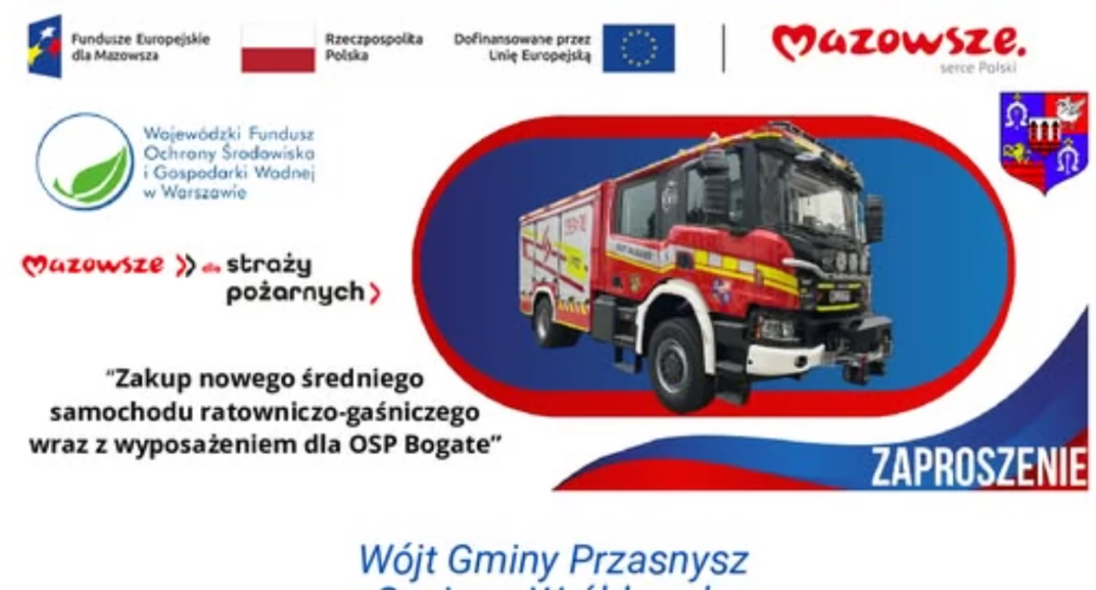 Święta i uroczystości , Uroczyste poświęcenie przekazanie średniego samochodu Bogate - zdjęcie, fotografia