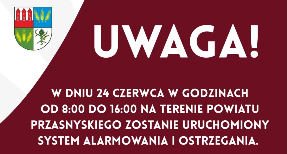 Komunikaty, Ćwiczebne uruchomienie syren sprawności integracji systemów alarmowych - zdjęcie, fotografia