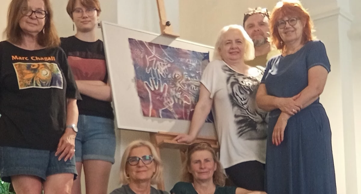 Warsztaty, Batikowe Fromborku czwarty plener artystyczny grodzie Kopernika - zdjęcie, fotografia