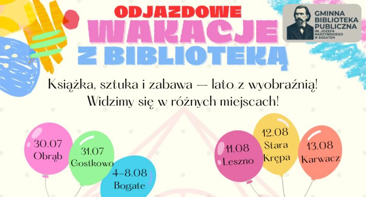 Warsztaty, Odjazdowe Wakacje Biblioteką Bogatem - zdjęcie, fotografia