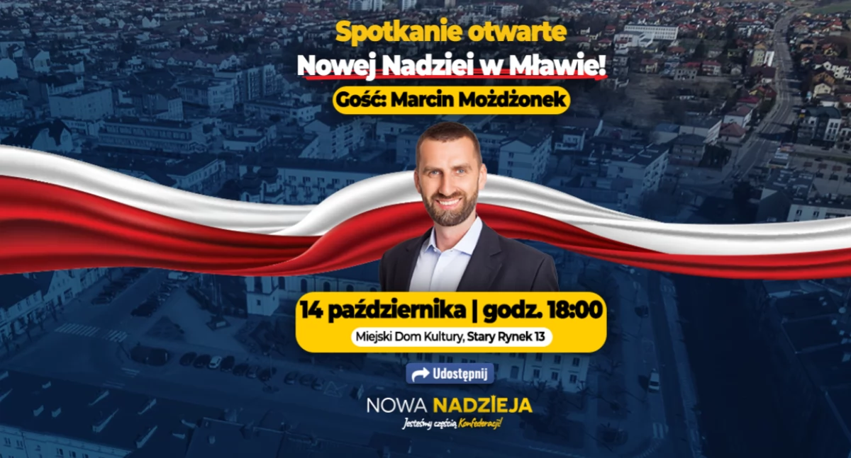 Partie polityczne, Spotkanie Marcinem Możdżonkiem Mławie - zdjęcie, fotografia