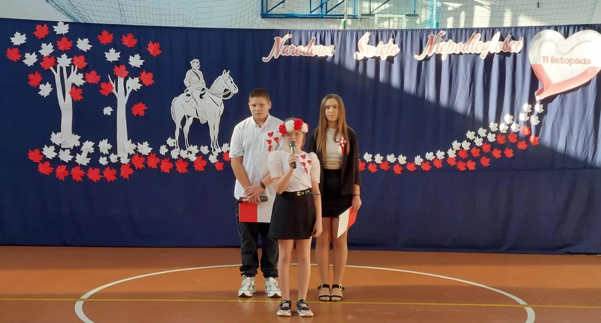 Szkoły podstawowe, okazji Narodowego Święta Niepodległości Szkole Podstawowej Lesznie - zdjęcie, fotografia