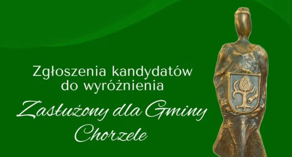 Komunikaty, Zgłoś kandydata nagrody Zasłużony Gminy Chorzele - zdjęcie, fotografia