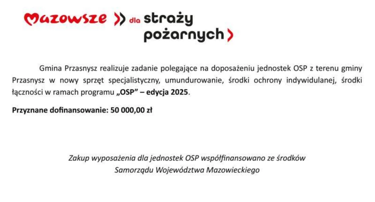 Pożary - Straż , Ważne wsparcie jednostek Gminy Przasnysz - zdjęcie, fotografia