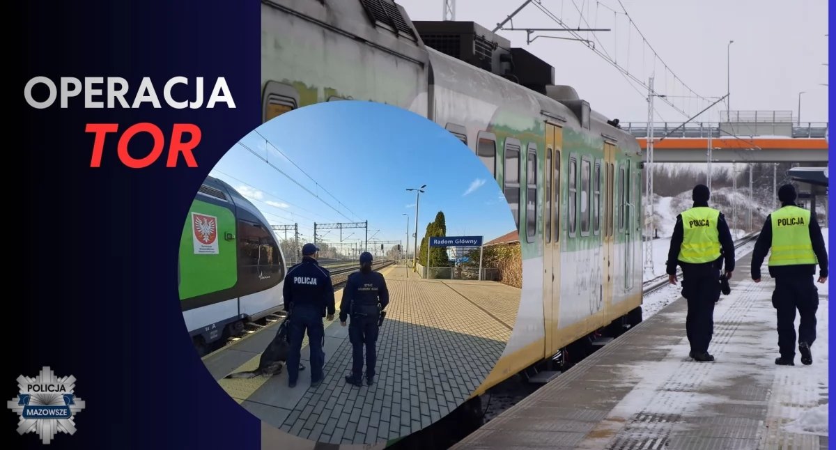Komunikaty policji , Operacja „TOR” Mazowiecka Policja chroni infrastrukturę kolejową - zdjęcie, fotografia