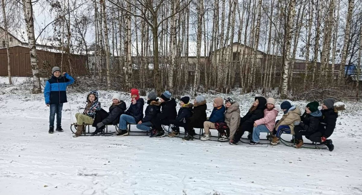 Szkoły podstawowe, Zimowa zabawa Bogatem - zdjęcie, fotografia