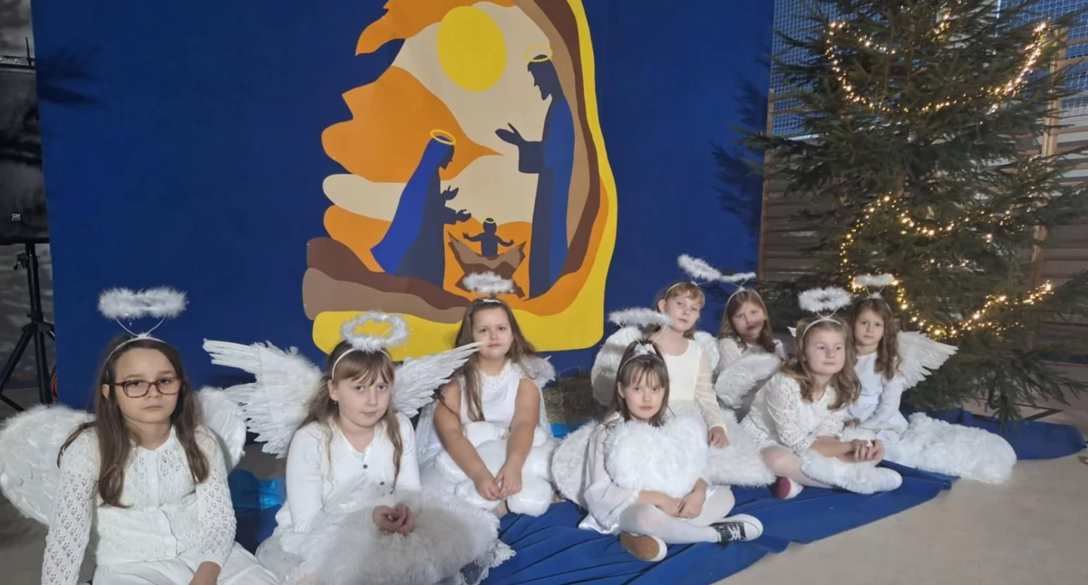 Szkoły podstawowe, Jasełka Szkole Podstawowej Nowej Krępie - zdjęcie, fotografia