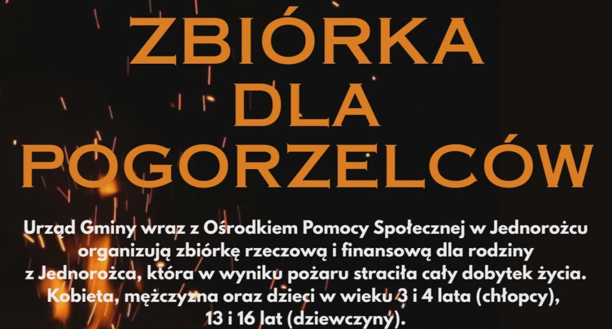 Charytatywne akcje, Zbiórka pogorzelców Lokalna społeczność jednoczy pomóc poszkodowanej rodzinie - zdjęcie, fotografia