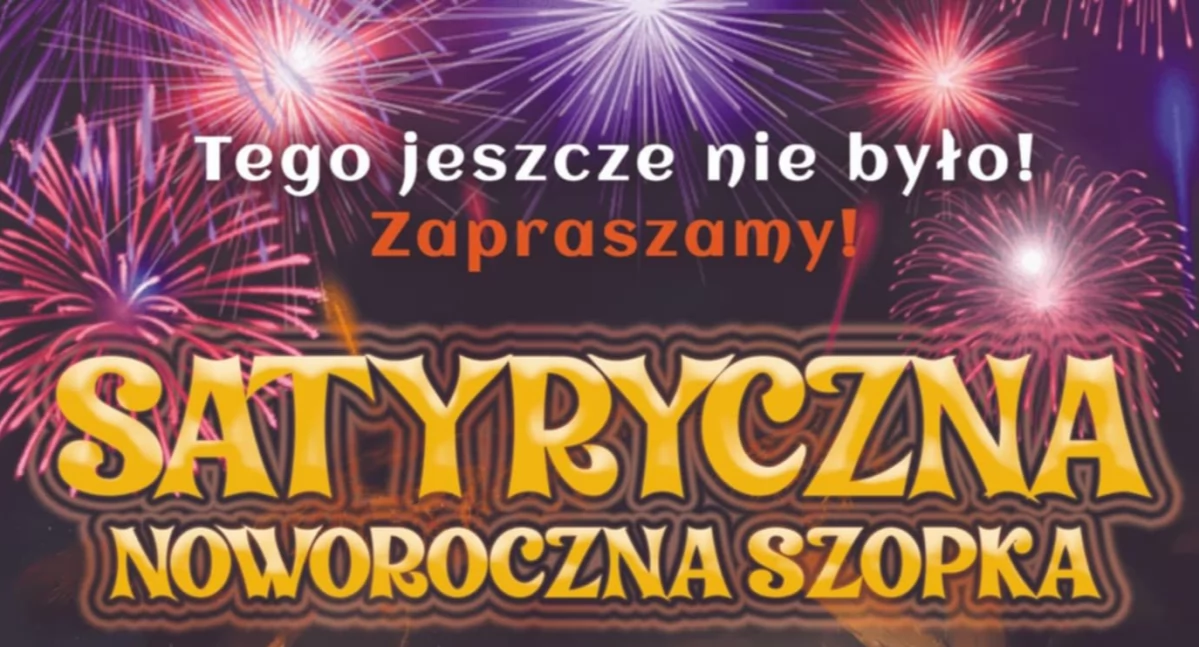 Teatr, Noworoczna satyra murach Muzeum Historycznego Przasnyszu - zdjęcie, fotografia