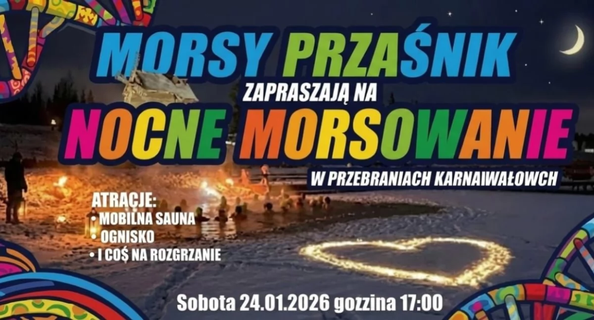 Charytatywne akcje, Trzeba morsować żeby zwariować! Karnawałowe morsowanie WOŚP Przasnyszu - zdjęcie, fotografia