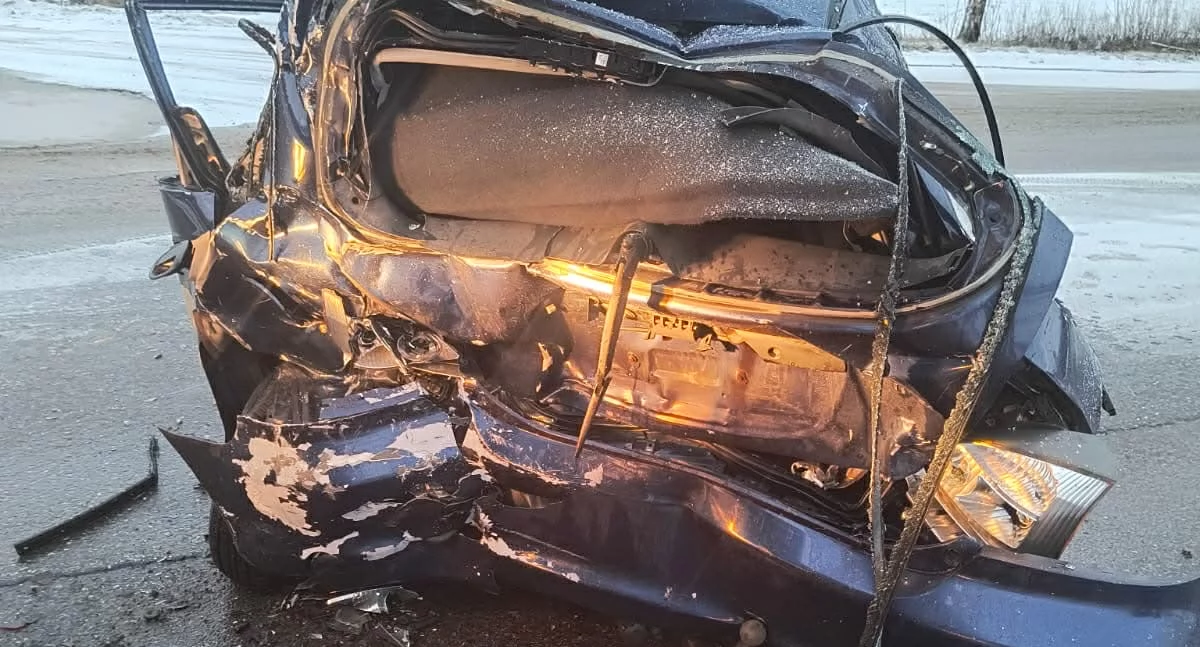 Wypadki drogowe, Uwaga kierowcy! Ślisko drogach Wypadek miejscowości Mchowo - zdjęcie, fotografia