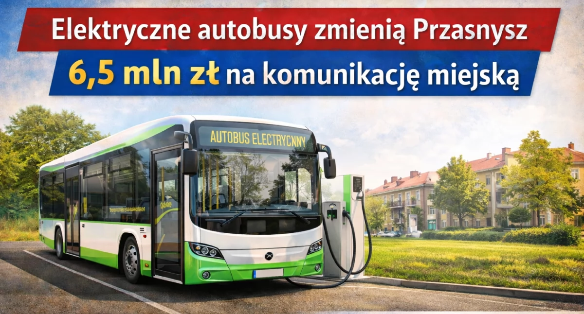 Burmistrz - Rada - Miasto, Elektryczne autobusy zmienią Przasnysz Miasto walczy komunikację miejską - zdjęcie, fotografia