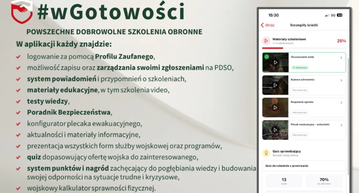 Wojsko, Ruszyła kolejna edycja szkoleń obronnych „wGotowości” Każdy może zdobyć praktyczne umiejętności - zdjęcie, fotografia