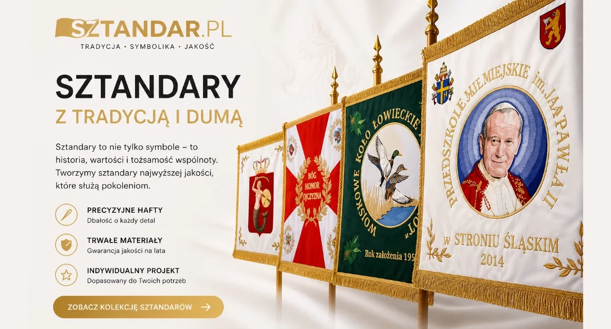 Promocje gospodarcze, przechowywać sztandar zachował idealny wygląd przez - zdjęcie, fotografia