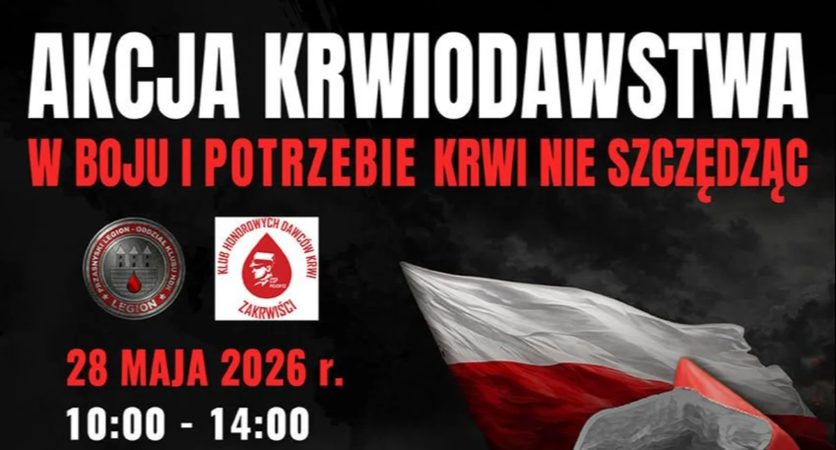 Charytatywne akcje, Akcja krwiodawstwa Przasnyszu Organizatorzy zachęcają oddawania - zdjęcie, fotografia