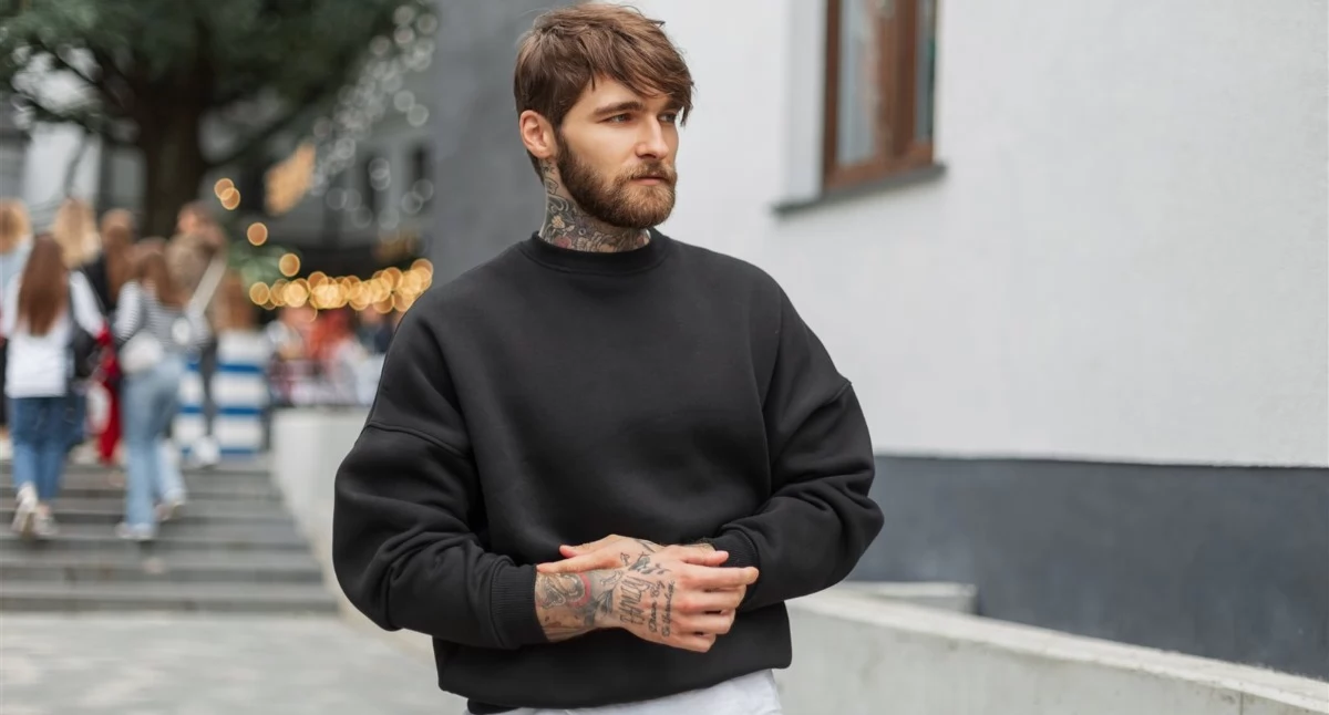 Promocje gospodarcze, Przyszłość ulicznej zobacz będą wyglądać trendy bluzach męskich - zdjęcie, fotografia