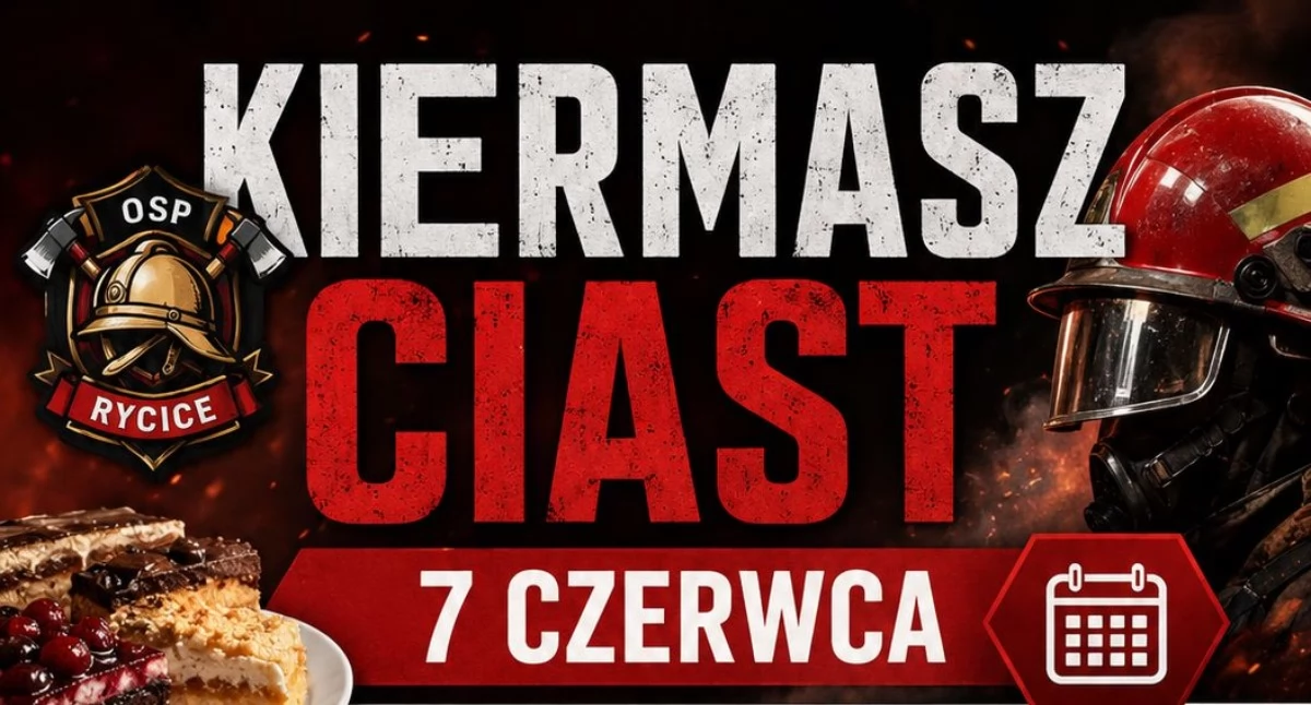 Charytatywne akcje, Kiermasz ciast Rycice Strażacy zbierają jubileuszowy sztandar - zdjęcie, fotografia