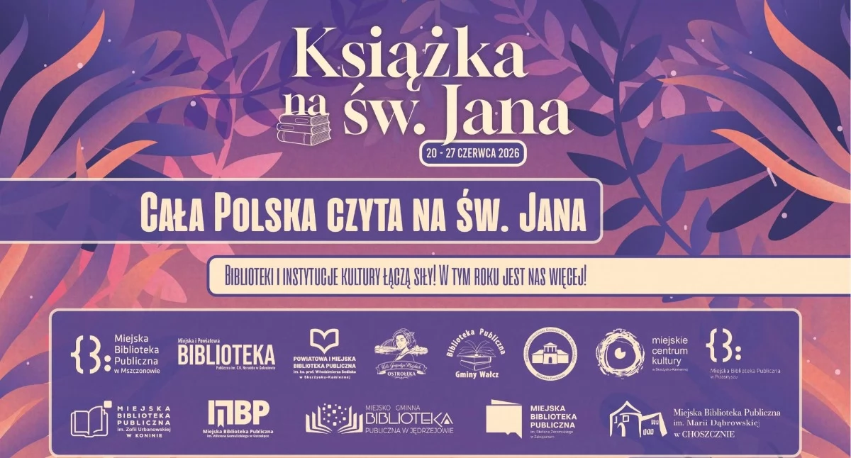 Książki - publikacje , Przasnyska biblioteka włącza ogólnopolskiej akcji „Książka Świętego Jana” - zdjęcie, fotografia