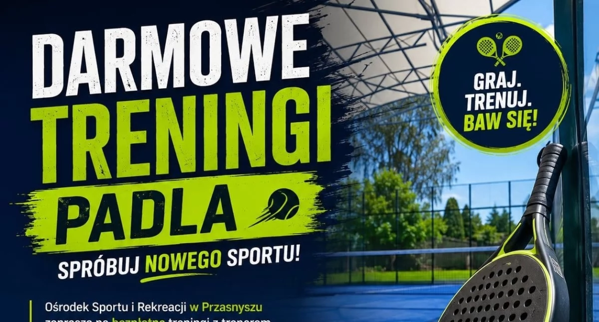 Padel, Darmowe treningi padla Przasnyszu Każdy może spróbować swoich korcie - zdjęcie, fotografia