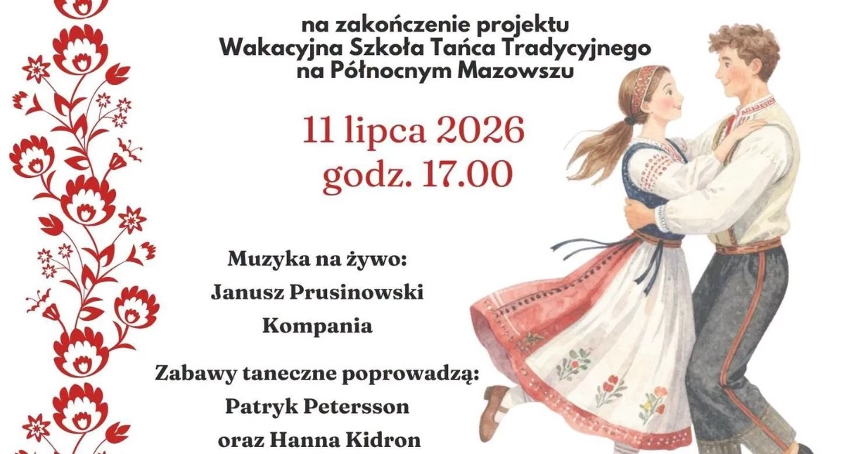 Taniec, Potańcówka zabytkowym dworku Chojnowie Muzyka żywo tradycyjne tańce lipca - zdjęcie, fotografia