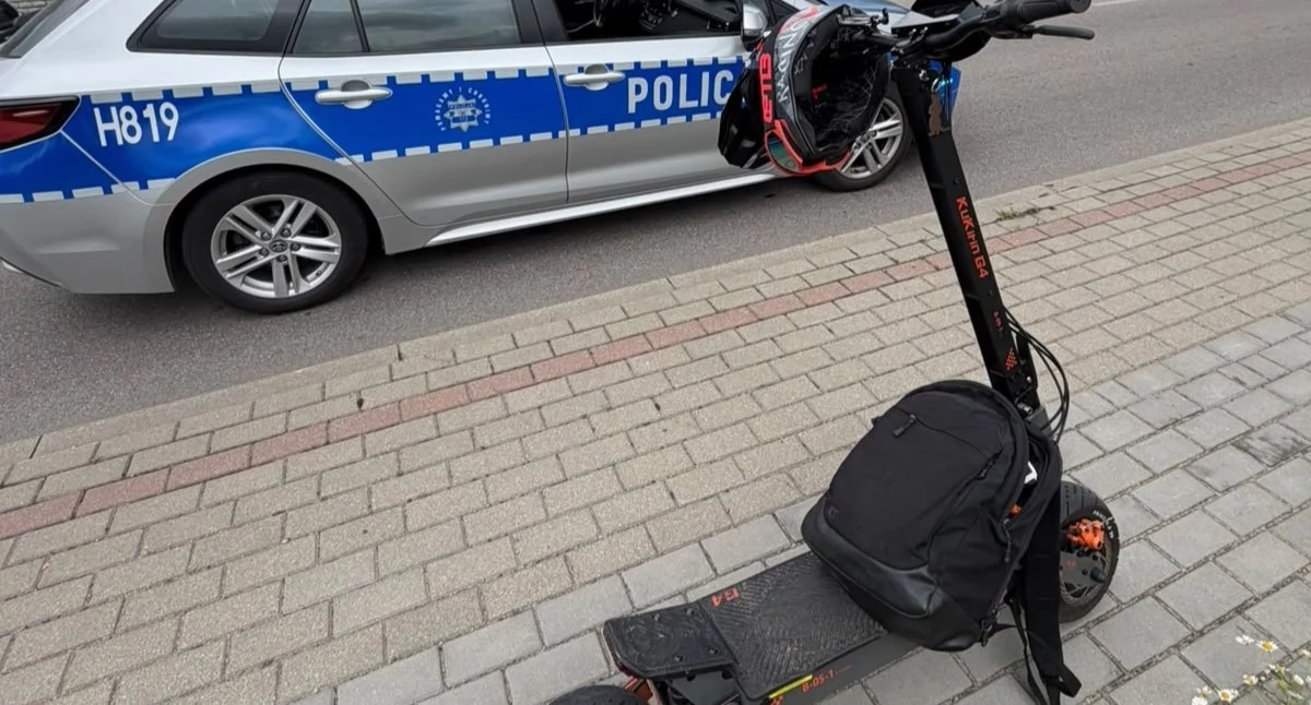 Komunikaty policji , latek pędził hulajnogą Niebezpieczna jazda zakończy sądzie rodzinnym - zdjęcie, fotografia
