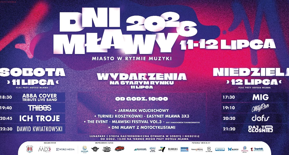 Koncerty, Mławy weekend Dawid Kwiatkowski Troje mnóstwo atrakcji urodziny miasta - zdjęcie, fotografia