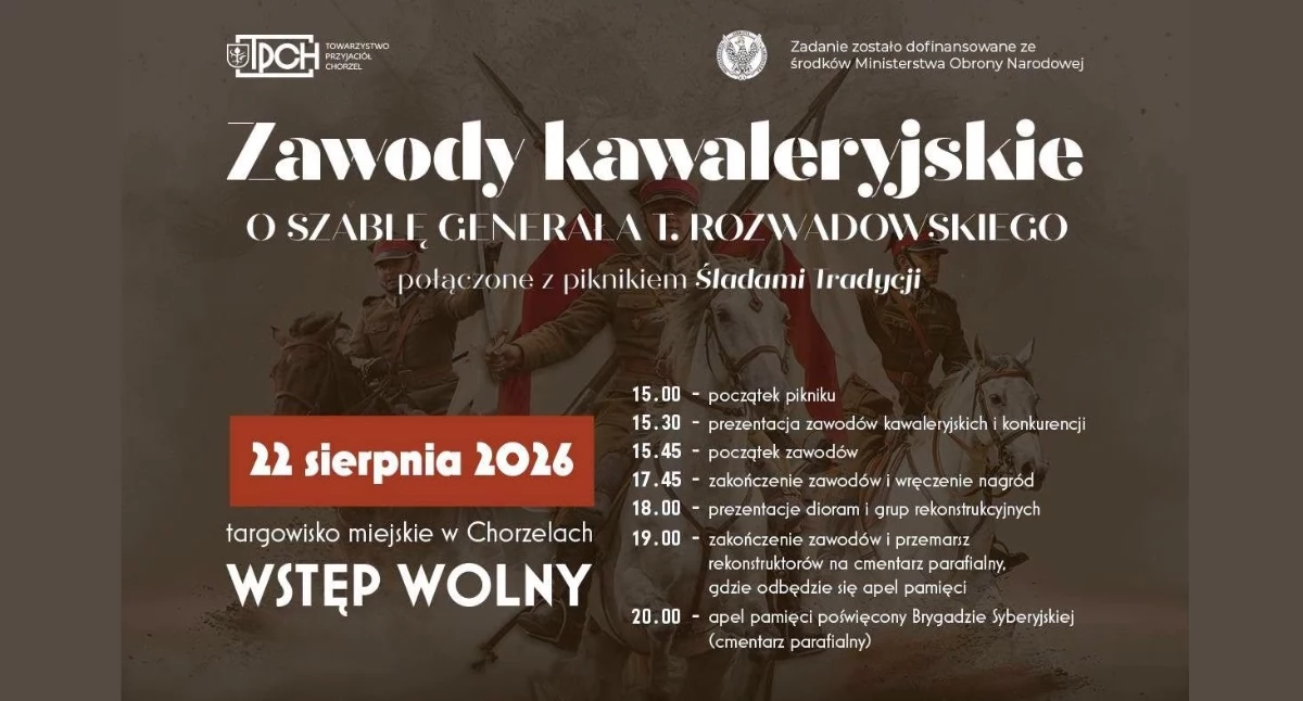 Festyny - Pikniki - Wydarzenia, Kawalerzyści zawalczą Szablę Tadeusza Rozwadowskiego Chorzele zapraszają wyjątkowe widowisko - zdjęcie, fotografia