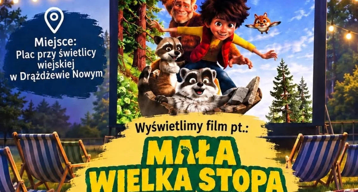 Kino, gwiazdami Drążdżewie Nowym Rodzinny wieczór filmem sierpnia - zdjęcie, fotografia