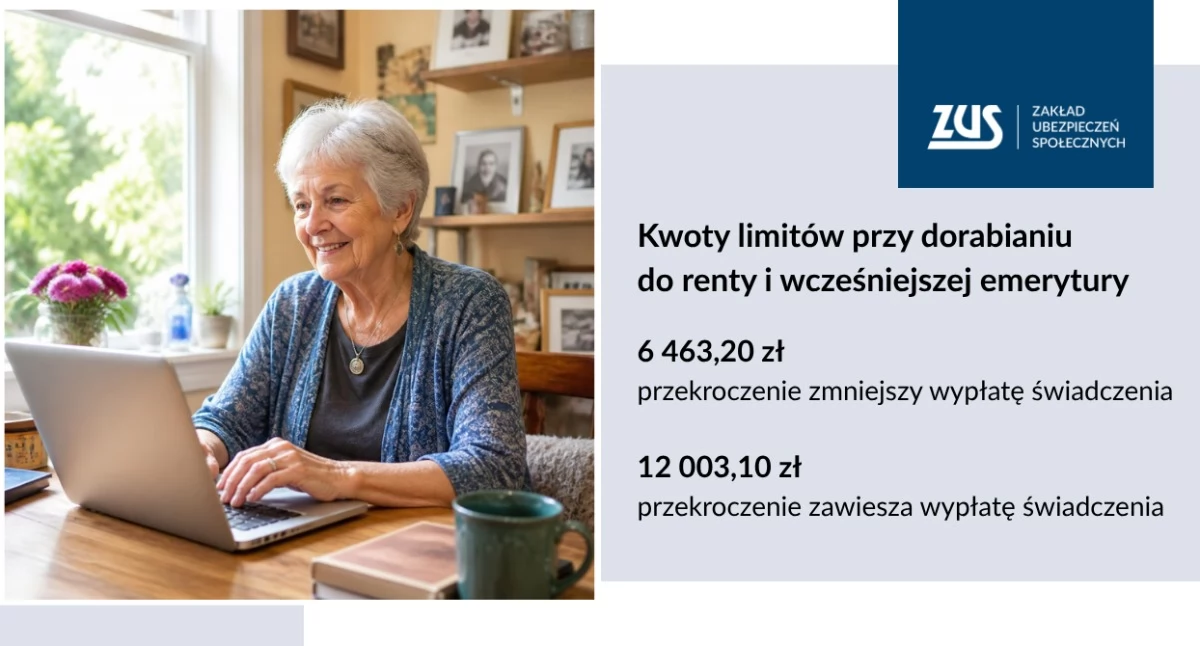 Informacje US ZUS PUP, Zmiany września Niższe limity dorabiania wcześniejszych emerytów rencistów - zdjęcie, fotografia