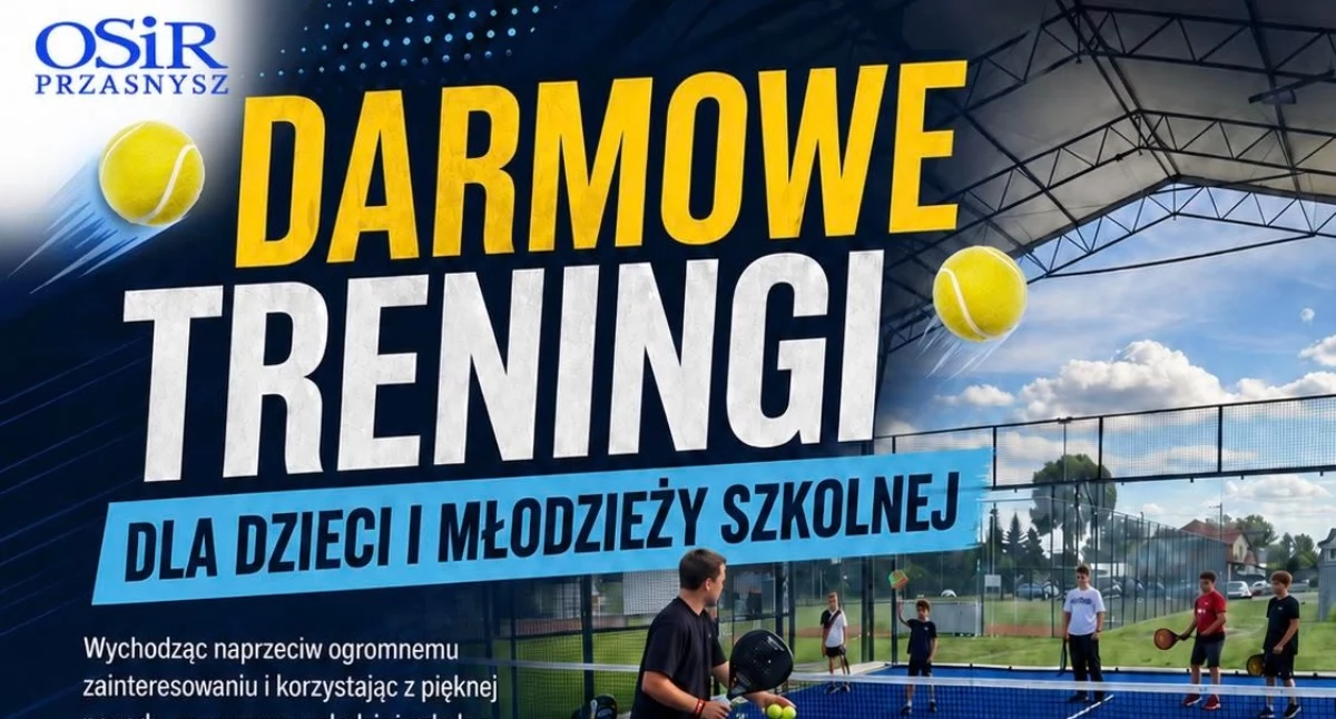 Padel, Darmowe treningi padla dzieci młodzieży Przasnysz Wrześniowe środy pełne sportowych emocji - zdjęcie, fotografia