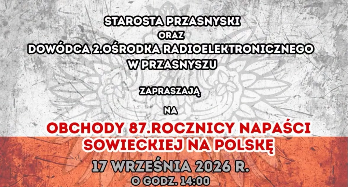 Święta i uroczystości , sowieckiej agresji Polskę Mieszkańcy Przasnysza oddadzą hołd ofiarom - zdjęcie, fotografia