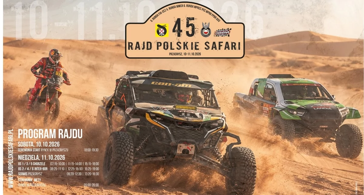 Motoryzacja, Polskie Safari październiku Przasnysz ponownie stanie areną wielkiego ścigania - zdjęcie, fotografia
