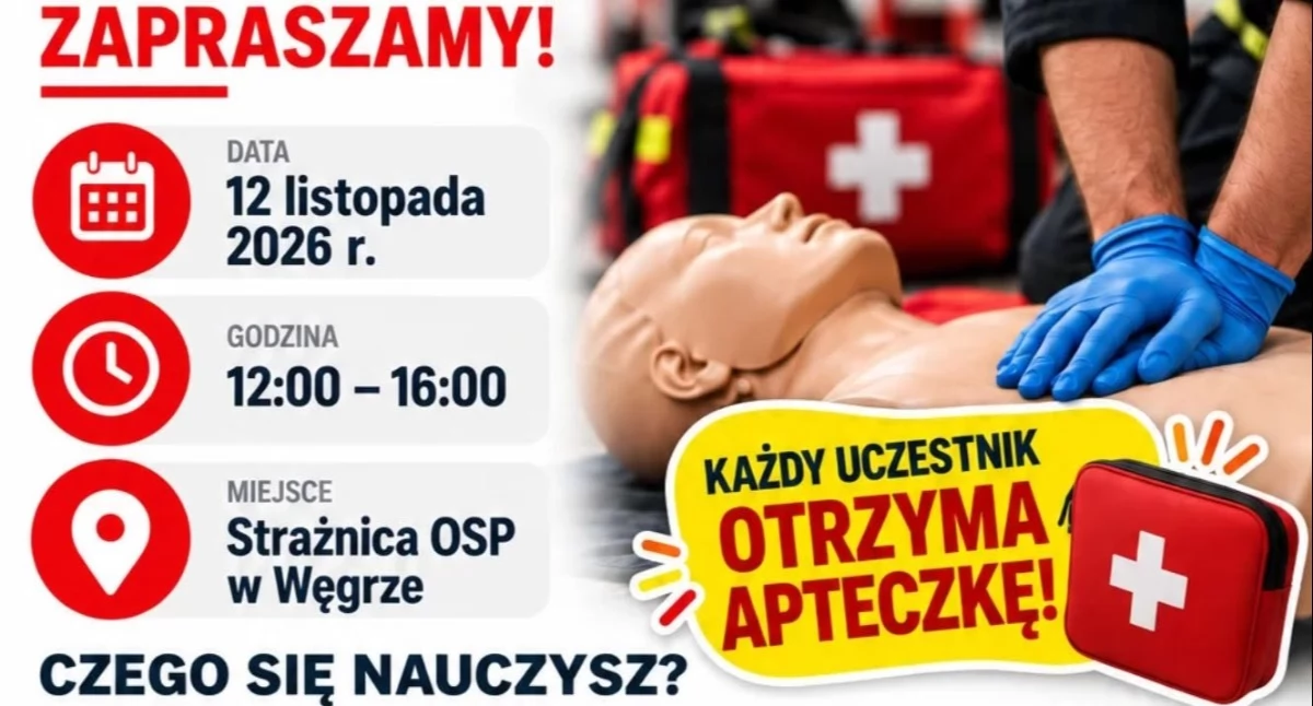 Szkolenia - Konferencje, Bezpłatne szkolenie pierwszej pomocy Węgrze Uczestnicy nauczą obsługi resuscytacji - zdjęcie, fotografia