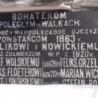 Tablica na przasnyskim mauzoleum / cmentarz 1936 rok