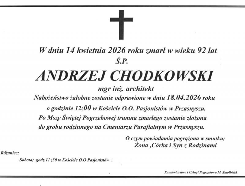 Andrzej Smoliński mgr inż. architekt