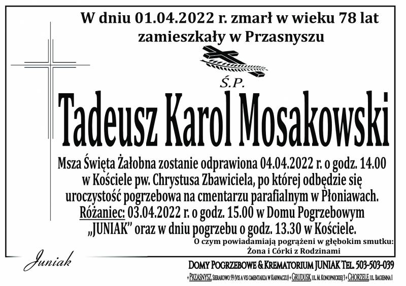 Tadeusz Karol Mosakowski