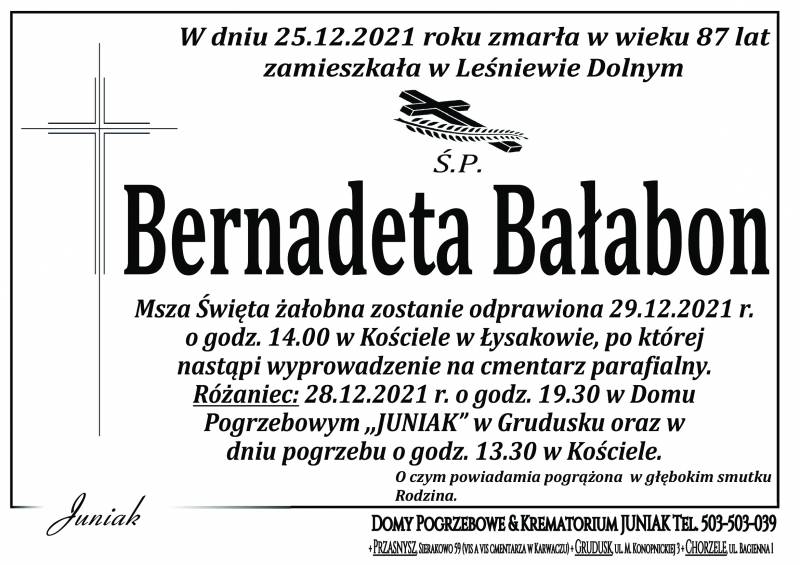 Bernadeta Bałabon