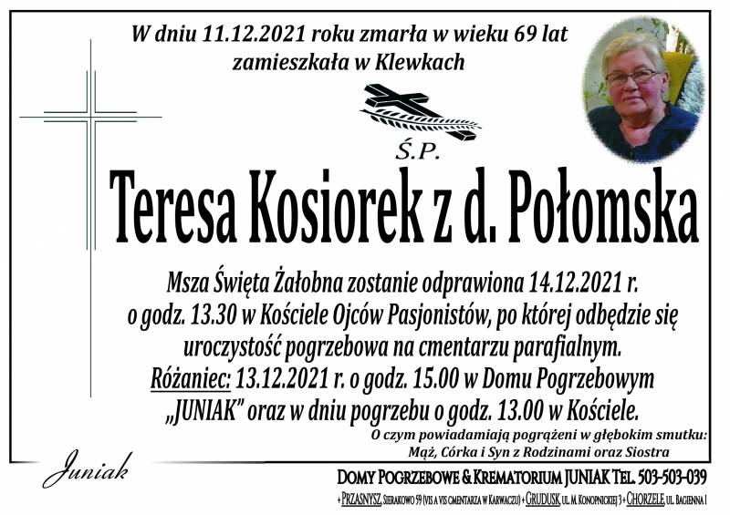 Teresa Kosiorek z d. Połomska