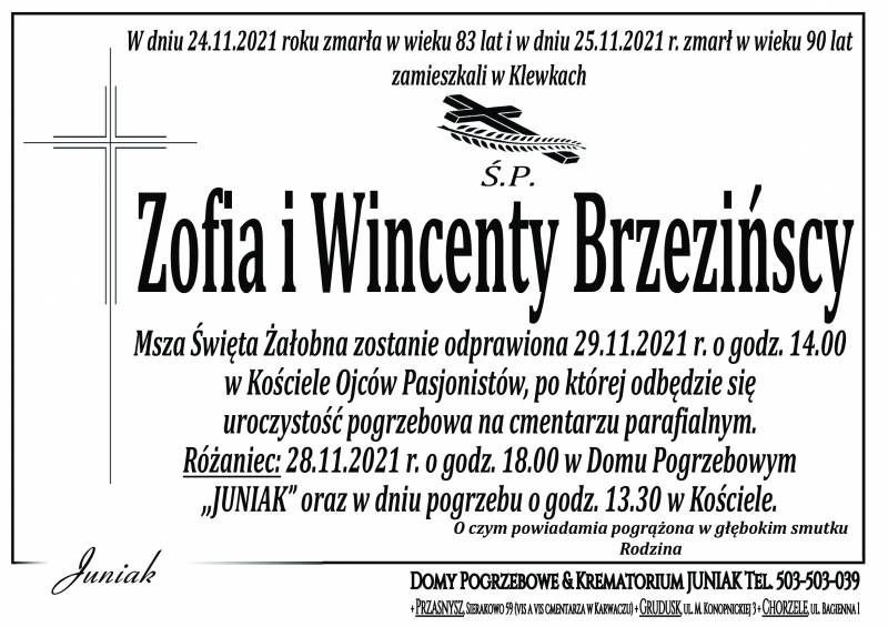 Zofia i Wincenty Brzezińscy