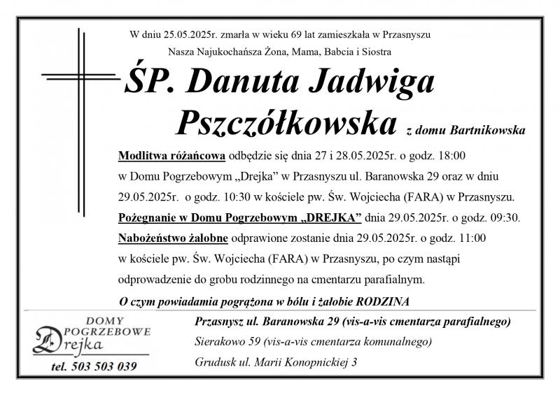 Danuta Jadwiga Pszczółkowska z d. Bartnikowska
