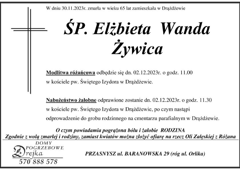 Elżbieta  Wanda Żywica