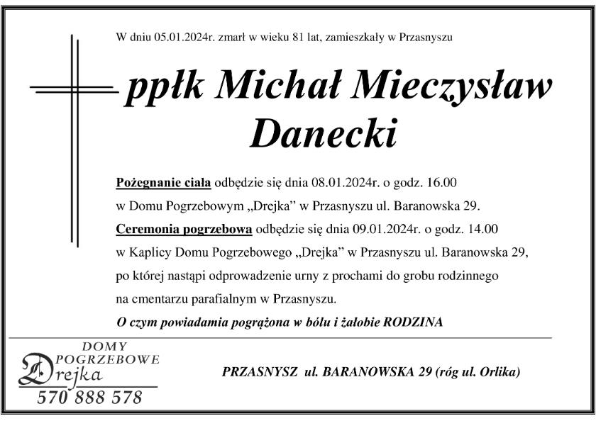 ppłk Michał Mieczysław Danecki