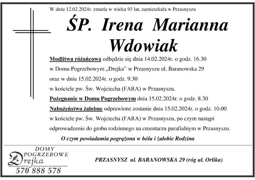 Irena Marianna Wdowiak