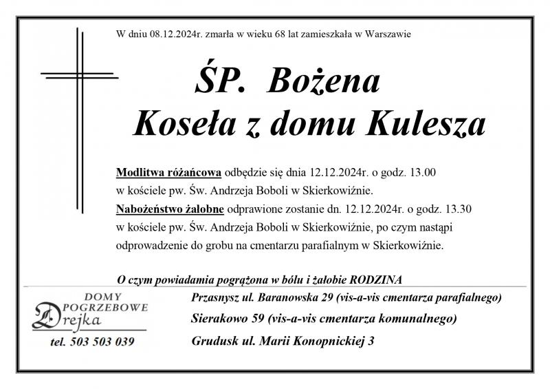 Bożena Koseła z domu Kulesza